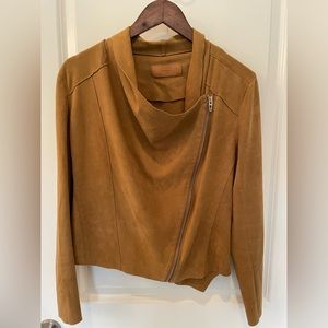 Blank NYC faux suede asymmetrical moto jacket